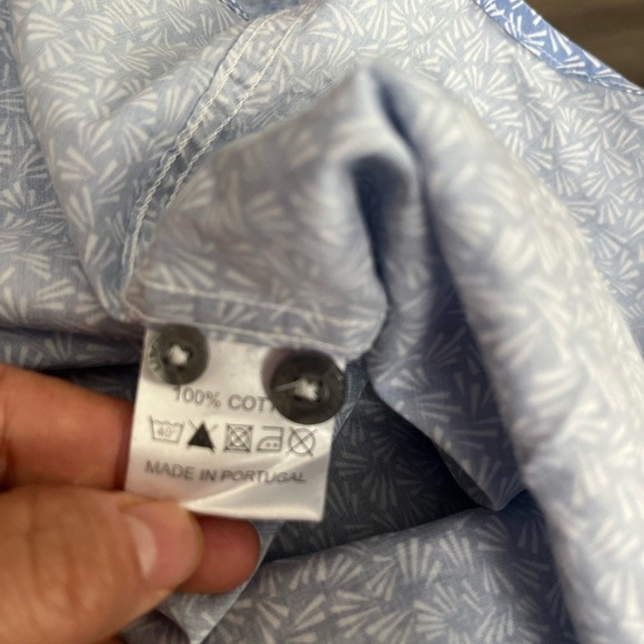 [16.5/PTP24”]Liberty London Men's Blue Patterned Button-Up Shirt NWOT - Picture 8 of 8